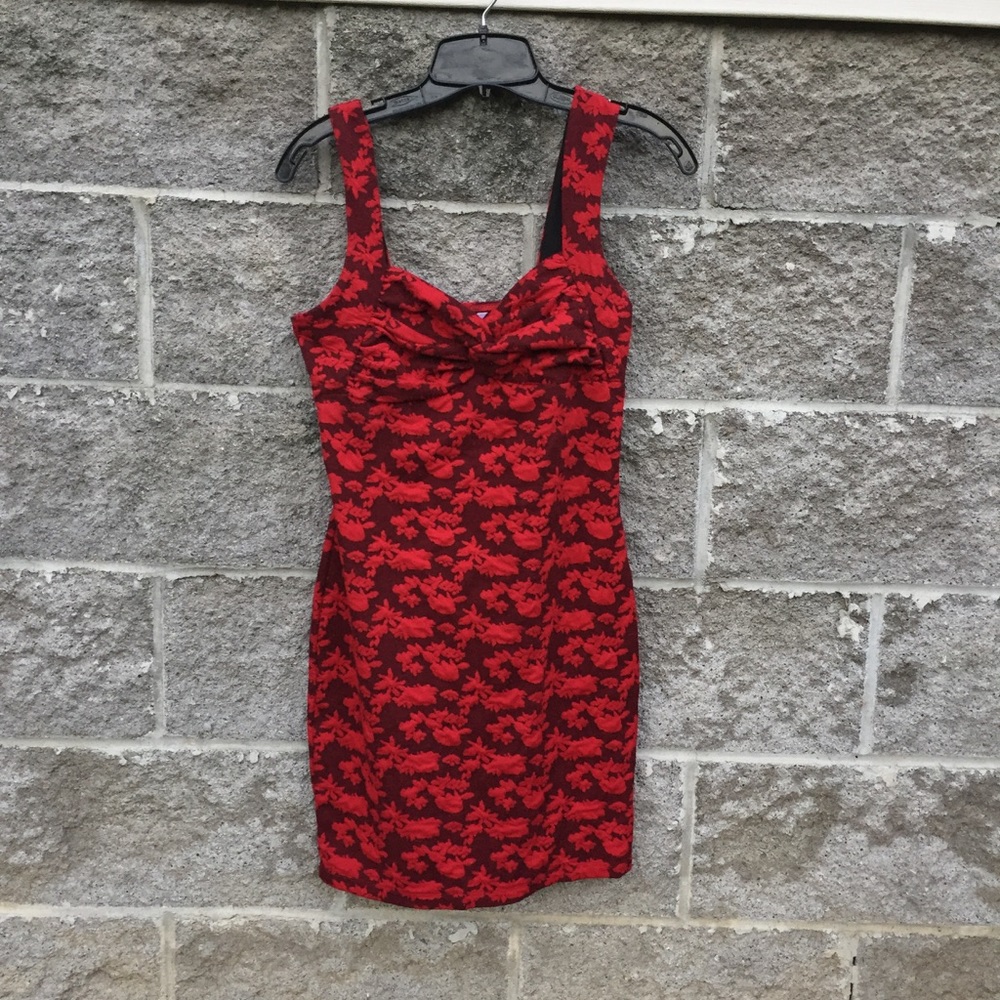 Candie's Red and Black Dress Size M